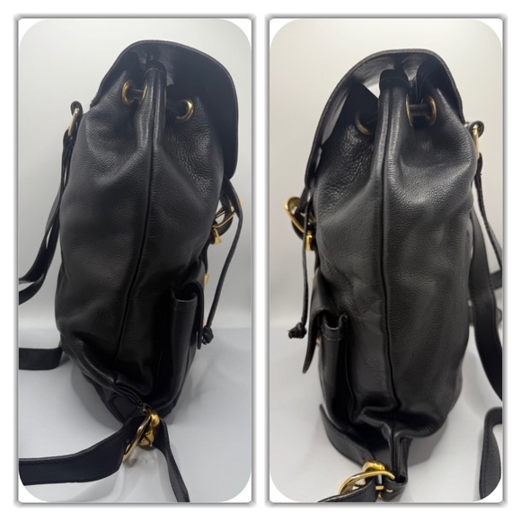 VERSACE BLACK LEATHER BACKPACK! - Picture 10 of 17